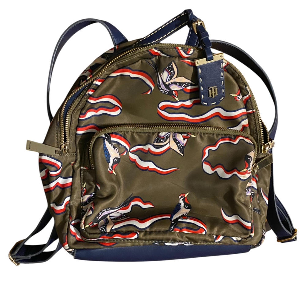 Tommy Hilfiger Green and Blue Backpack